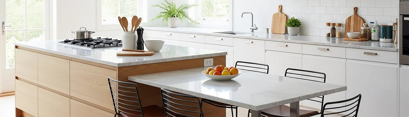 Comment la cuisine avec îlot central et table intégrée change la donne ?