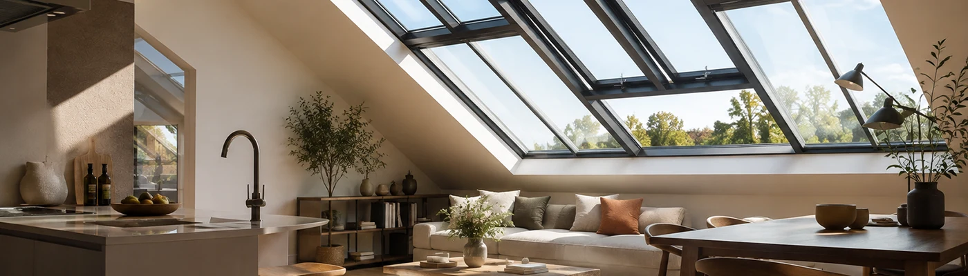 une verrière d'atelier 3 en 1 Velux